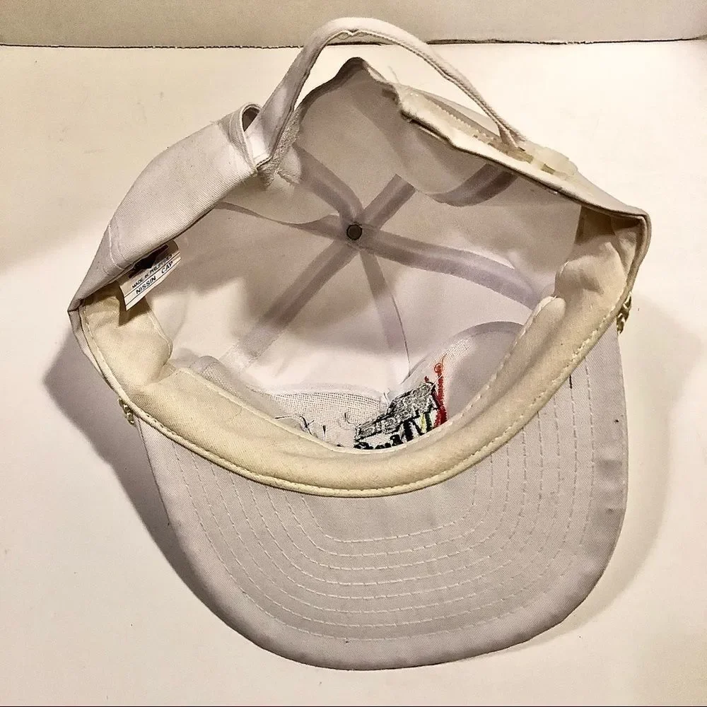 Vtg Casino Magic Poker White Trucker Hat Cap